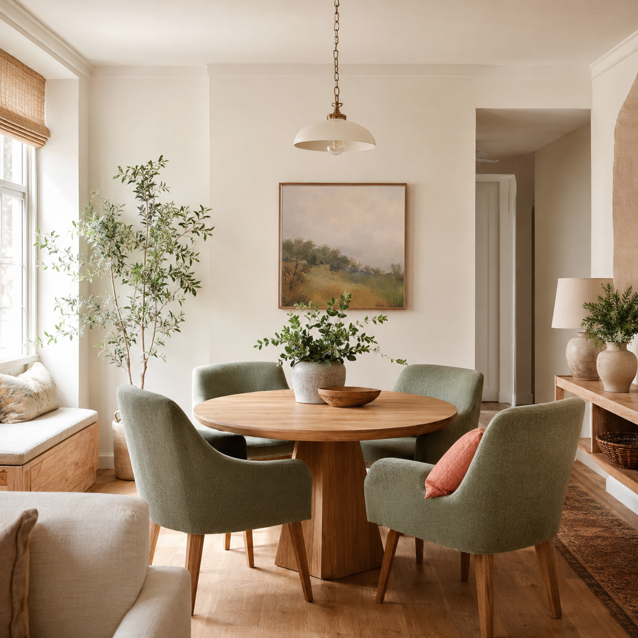 Welcoming furnished dining area
